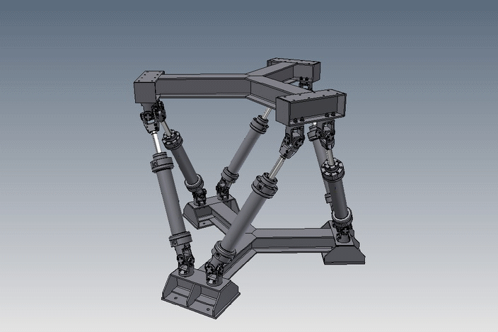 并联机器人octahedral-hexapod-mechanism-parallel-robot INV STP IGS STL